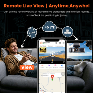 Caméra embarquée 4G 3 canaux 2K pour voiture, enregistrement triple avant, intérieur, arrière, WiFi, GPS, ADAS, carte TF jusqu'à 512 Go - Product Image 3