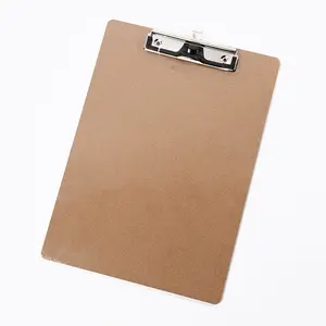 Oem bán buôn chất lượng tốt hardboard Letter-Size thi Viết Pad gỗ A4 A5 FC Kích thước MDF menu nhà hàng clipboard với clip