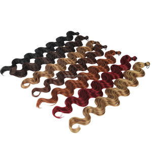 Premium High Temperature Fiber 24 Inches 100g Body Wave <strong>Braiding</strong> <strong>Hair</strong> Synthetic <strong>Hair</strong> Extensions for Boho Box Braid - Product Image 4