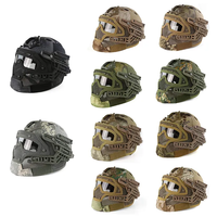 Casque Tactique d'Entraînement en Extérieur Casco Fast Protection Respirant Mesh CS Jeu Masque Facial Tactique Complet Lunettes