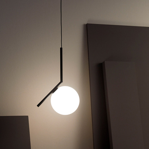 Luces colgantes de cristal blanco modernas <span class=keywords><strong>para</strong></span> decoración del hogar, lámparas colgantes de mesita de noche <span class=keywords><strong>para</strong></span> sala de estar, E27, 110-220V - Product Image 4