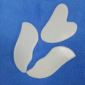 スキンケアツール100% ナチュラルホワイトジェイドフェイスマッサージストーン化粧品ツールカスタムフェイシャルジェイドローラーGua Shaキット - Product Image 5