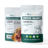 Mélange de 10 extraits de champignons biologiques en poudre (Reishi, Crinière de lion, Cordyceps) – Complément de santé riche en polysaccharides – OEM en stock