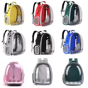 Sac à dos de transport portable pour petits animaux, approuvé par les compagnies aériennes, en plastique transparent et tissu Oxford, style classique pour l'extérieur - Product Image 4