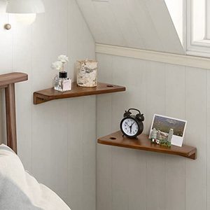 Wooden Bedside Wall <b>Shelf</b> Rectangle Wall Mounted Durable Storage <b>Rack</b> For Bedroom Bathroom - Product Image 4