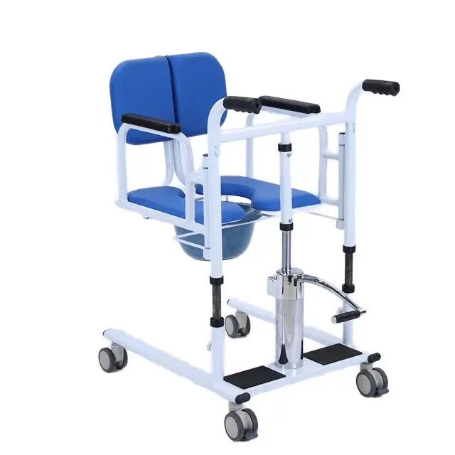 Portable electric hydraulic toilet elderly patient transfer lift commode chair for old people