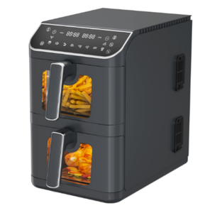 Friteuse à air double compartiment 13L avec fenêtre <span class=keywords><strong>de</strong></span> visualisation, double panier 6.5L+6.5L, four vertical, 8 fonctions, technologie Fry Force 360, prise VDE - Product Image 1