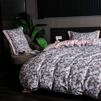 Ensemble de draps de lit en coton Jacquard de qualité hôtelière personnalisé de haute qualité comprenant un drap housse drap plat taie d'oreiller-Polyester de qualité