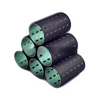 Tiges à boucler en spirale à âme en aluminium vertes, pointe en nylon allongée, lot de 12 tiges à boucler, taille moyenne à grande