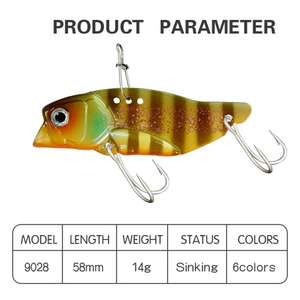 14G 58Mm Vibratie Lokaas Visaas Zeebaars Wobbler Metalen Jigging Vib Pesca - Product Image 3