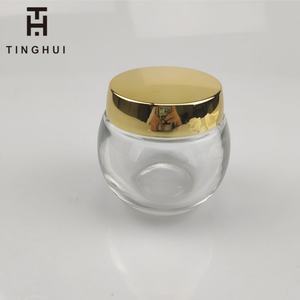 Pot cosmétique vide en verre pour gommage corporel, crème visage, forme boule, avec couvercles ronds, capacités personnalisées 1.7, 2, 4, 5, 8, 11 oz - Product Image 4