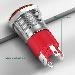 การนำไฟฟ้าได้ดีเยี่ยม คอนแทคโลหะผสมเงิน 19 มม. 10A สวิตช์ปุ่มกดโลหะ - Product Image 3