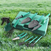 Juego de herramientas de jardinería de acero inoxidable, alta calidad, 10 piezas