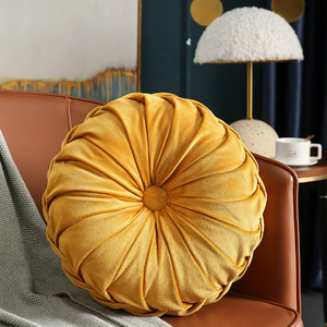 Coussin de siège décoratif d'intérieur en velours hollandais personnalisé en forme de citrouille – Grande Vente - Product Image 4
