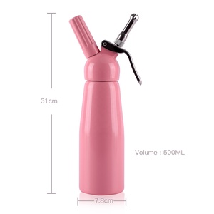 ที่น่าสนใจสีชมพู500มิลลิลิตรอลูมิเนียม <span class=keywords><strong>Chantilly</strong></span> ครีมจ่ายสำหรับวิปปิ้งครีม - Product Image 4