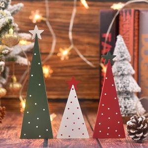 <b>Christmas</b> <b>Tree</b> Desktop Ornament Miniature Wooden Decoration Triangle Shape <b>Table</b> Centerpiece Rustic Farmhouse Style - Product Image 1