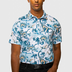 Polo personalizado de golf para hombre, camisa extragrande de secado rápido, diseño de logotipo atlético de peso pesado, material impreso de poliéster y LICRA Delgado - Product Image 4
