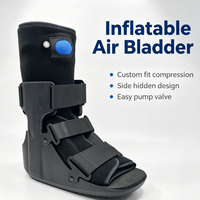 Attelle de cheville gonflable premium ergonomique et légère avec semelle intérieure amovible et lavable en TPR antidérapante pour fracture
