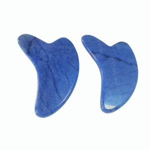 Custom Logo Blue Aventurine Face Guasha High Quality Massage scraping board for Body - Product Image 6