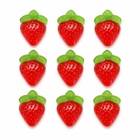 Exporteur van op maat gemaakte private label aardbeivormige gummies, groothandel, kauwbaar fruitig snoepgoed, fabrikant