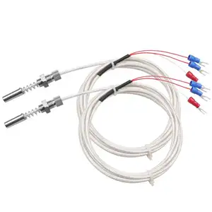 3 Wire High Temperature Probe Thread End Face Resistance Platinum Thermistor Sensor Thermo Couple Pt100