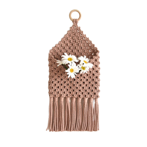 Bolsa de Macramé Vertical Moderna Hecha a Mano, para Colgar en la Pared, para Plantas, Libros, Decoración India, Exportador - Product Image 2