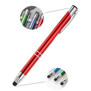 Promotional Multi-Color Aluminum Metal Ballpoint <b>Pen</b> With Tip Touch Customized Logo Stylus for Table Ball Point Printing - Product Image 1