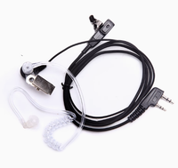 K Plug earphone Ptt 2 cara, Radio Baofeng Air tabung akustik untuk Baofeng UV5R UV82 888S