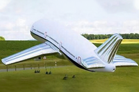 Avion volant géant extérieur annonçant l'avion gonflable de dirigeable d'hélium pour la vente de promotion