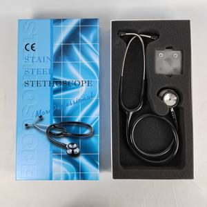Estetoscopio <span class=keywords><strong>funcional</strong></span> de acero inoxidable, equipo médico de potencia Manual, instrumento de clase II, diseño de Cardiología certificado CE para adultos - Product Image 4