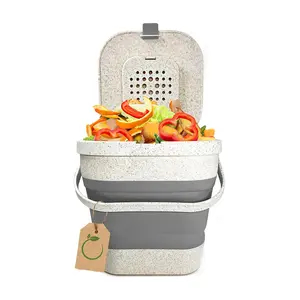 Poubelle de compostage Composteur alimentaire intérieur avec couvercle idéal pour les petites cuisines Poubelle de cuisine Logo Poubelle personnalisée