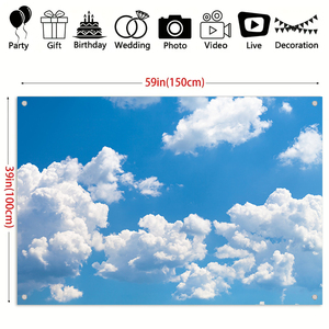 Bleu ciel blanc nuages <span class=keywords><strong>paysage</strong></span> toile de fond photographie <span class=keywords><strong>paysage</strong></span> naturel enfants bébé douche fête d'<span class=keywords><strong>anniversaire</strong></span> fond Photo Studio - Product Image 6