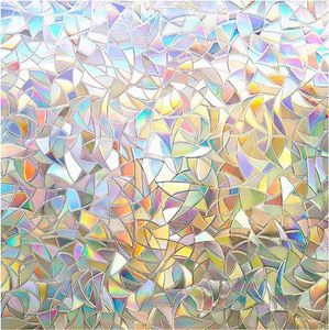 Película de privacidad <span class=keywords><strong>para</strong></span> <span class=keywords><strong>ventanas</strong></span> con diseño de hojas arcoíris, calcomanías 3D, adhesivos estáticos <span class=keywords><strong>para</strong></span> vidrio, <span class=keywords><strong>cubierta</strong></span> tintada <span class=keywords><strong>para</strong></span> <span class=keywords><strong>ventanas</strong></span> con efecto atrapa sol <span class=keywords><strong>para</strong></span> el hogar - Product Image 3