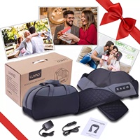 LUYAO Großhandel drahtlose Deep Tissue Vibration Shiatsu Kneten Taille Rücken und Nacken Schulter Massage gerät Umhängetasche