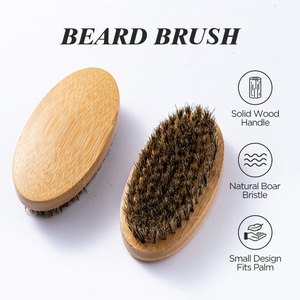 Chuyên Nghiệp Nhãn Hiệu Riêng Bán Buôn Biểu Tượng Tùy Chỉnh Người Đàn Ông Của Râu Bàn Chải Tay Cầm Bằng Gỗ Lợn Rừng Lông - Product Image 2