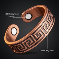 Bague Magnétique en Cuivre Pur à Motif Vintage pour Soulagement de la Douleur Arthritique, Réglable, pour Femmes et Hommes, Vente en Gros