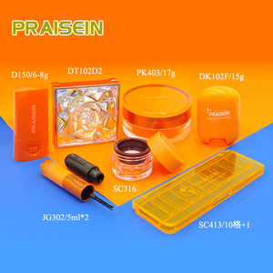 Imballaggio cosmetico arancione personalizzato rotondo contenitore in polvere sfuso vasetto di plastica twist bastoncini per crema solare tubi - Product Image 2