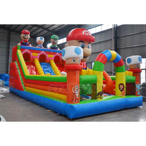 Disponibile in Magazzino Scivolo Gonfiabile Mario Combo Castello Gonfiabile con Scivolo Casa Gonfiabile di Mario Parco Giochi Gonfiabile da Esterno per Bambini - Product Image 1
