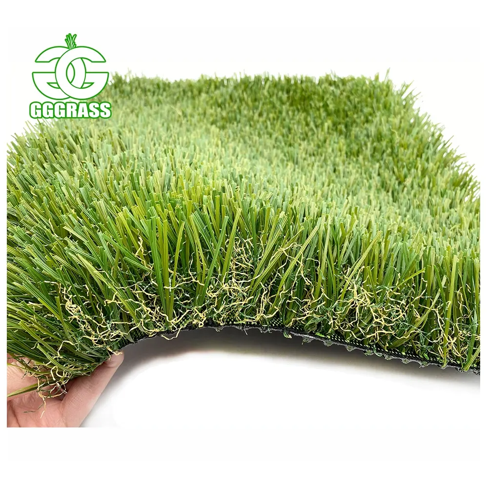 Rumput hijau buatan dinding tanaman buatan lanskap teknik rumput sintetis