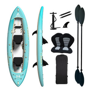 Kayak Inflable Doble de 13.8 pies, Kit Completo, Portátil y Plegable, <span class=keywords><strong>Canoa</strong></span> para <span class=keywords><strong>2</strong></span> Personas, Venta al Por Mayor - Product Image 1
