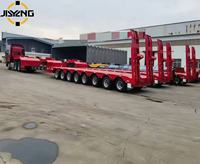 Semi-remorque surbaissée à suspension pneumatique en acier haute résistance, pour le transport d'excavatrices, avec dimensions et capacité de charge personnalisées