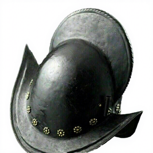 Casco Morion Medieval Español Plateado, Pulido, Estilo Vintage, Acero de Calibre 18, Hecho a Mano, Decoración para el Hogar, Personalizado - Product Image 1