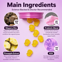 Produit phare : Complément Probiotique Sans Gluten à l'Ananas pour l'Hydratation Vaginale et la Santé Féminine, Contrôle des Odeurs