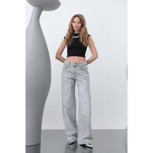 Soul Women's Basic Loose Fit Denim Pants - Comfortable Grey Casual Wide Leg Jeans with Model 32277PNT for Everyday Wear - Product Image 1