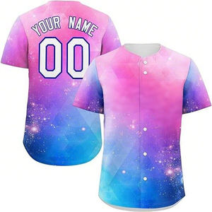 Low Moq 100% Polyester Stof Aanpasbaar Logo Sportkleding Jeugd Gesublimeerd Honkbal Uniform - Product Image 1