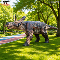 Modèle de dinosaure animatronique sur mesure pour parc à thème, dinosaure en caoutchouc de silicone hautement simulé
