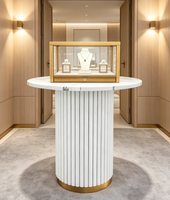 Vitrine à bijoux éclairée en métal avec dessus en verre, de haute qualité, durable, facile à nettoyer, pour les magasins de détail, GZowin