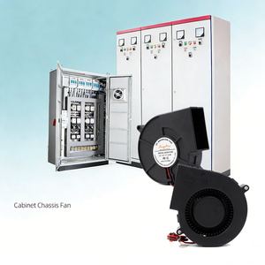 מאוורר צירי במהירות גבוהה 97 מ\\\"מ, 12V/24V <span class=keywords><strong>DC</strong></span>, דגם Oem Odm 9733, עם מיסבי כדור, להבים מפלסטיק, בקרת PWM, מתאים לחימום, ברביקיו וקירור תעשייתי. - Product Image 5