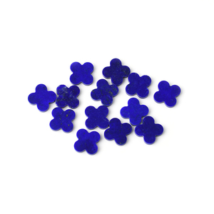 Hochwertiger Natürlicher Lapis Lazuli Maßgefertigter Blauer Vierblättriger Klee Loser Stein Kalibriert Optisch für Schmuck-Dekoration - Product Image 2