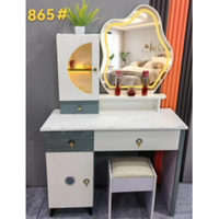Table de maquillage multifonctionnelle de haute qualité avec armoire de rangement, bureau de toilette brillant, coiffeuse